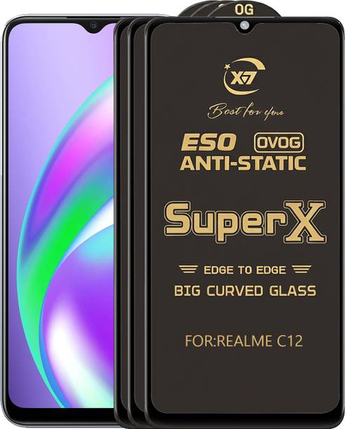 ANILUQ Edge To Edge Tempered Glass for REALME C12