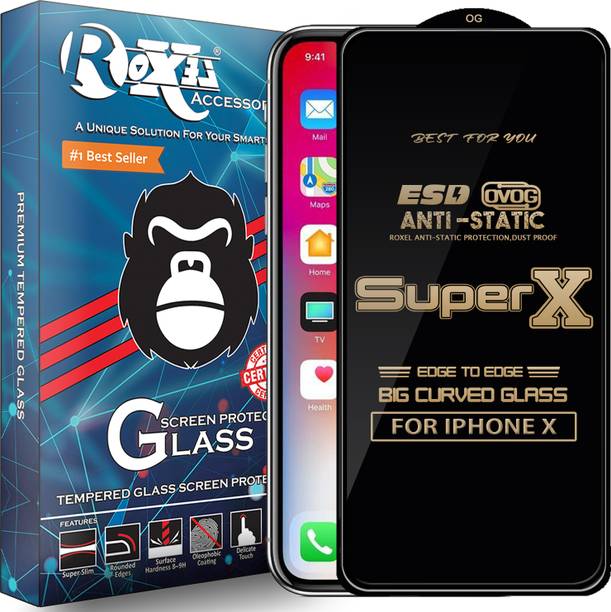 Roxel Edge To Edge Tempered Glass for Apple iPhone X