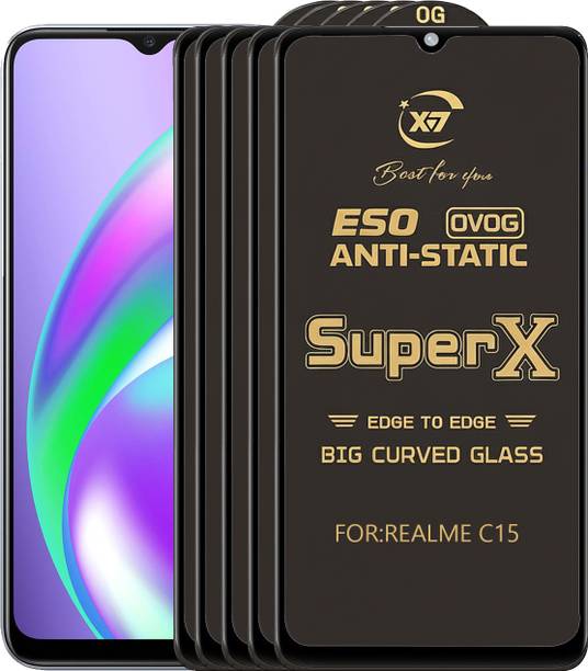 ANILUQ Edge To Edge Tempered Glass for REALME C15