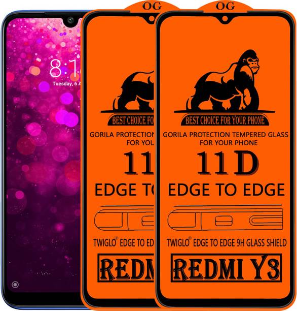 TWIGLO Edge To Edge Tempered Glass for REDMI Y3