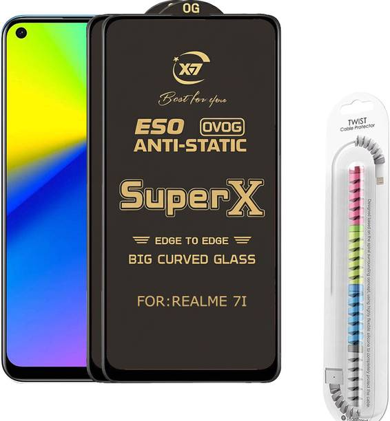 TWIGLO Edge To Edge Tempered Glass for REALME 7I