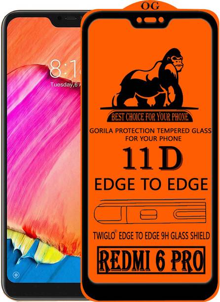 TWIGLO Edge To Edge Tempered Glass for Mi Redmi 6 pro