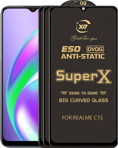 ANILUQ Edge To Edge Tempered Glass for REALME C15