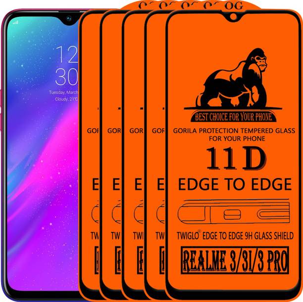 TWIGLO Edge To Edge Tempered Glass for REALME 3 PRO