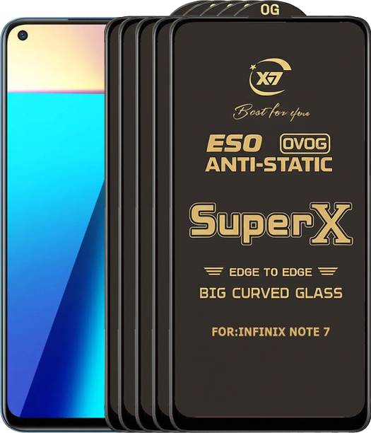 ANILUQ Edge To Edge Tempered Glass for INFINIX NOTE 7