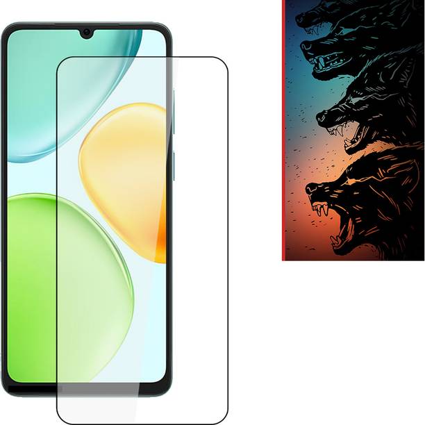 ARBAN Edge To Edge Tempered Glass for Honor Play 60A 5G Tempered Screen Protector | Anti-Scratch | Edge to Edge Full Coverage | 9H Hardness ( 1 FRONT SCREEN GUARD + 1 FREE BACK EMBOSSED SKIN061 )