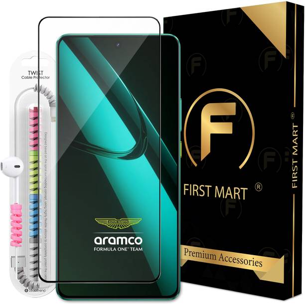 FIRST MART Edge To Edge Tempered Glass for Realme GT 7 5G, Realme GT 7, Realme GT 7T 5G, Realme GT 7T, OG Tempered Glass with Cable Protector