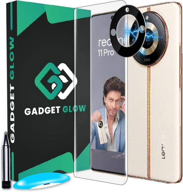 Gadget Glow Edge To Edge Tempered Glass for Realme 11 Pro Plus 5G, Realme 11 Pro+, Realme 11 Pro + 5G, UV Glue Tempered Glass and Camera Lens