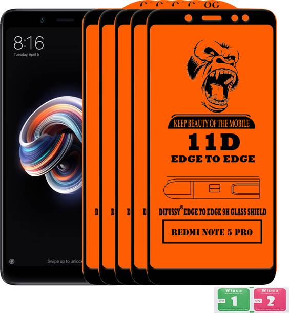 Difussy Edge To Edge Tempered Glass for Mi Redmi Note 5 Pro