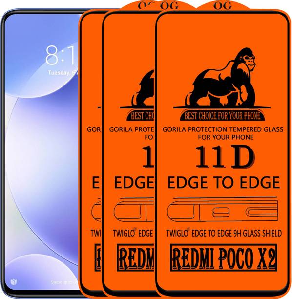 TWIGLO Edge To Edge Tempered Glass for REDMI POCO X2