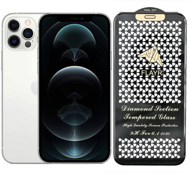 TELESHIELD Edge To Edge Tempered Glass for APPLE IPHONE 12 PRO FLAYR Diamond Section Tempered Glass Screen Protector With Edge-to-Edge Coverage, Scratch-Resistant, Crystal Clear Clarity And Easy Installation Kit. (PACK OF 1)