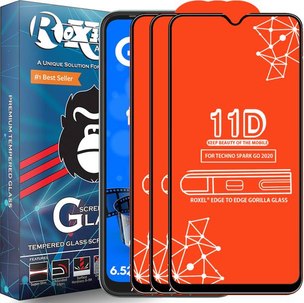 Roxel Edge To Edge Tempered Glass for Techno Spark Go 2020