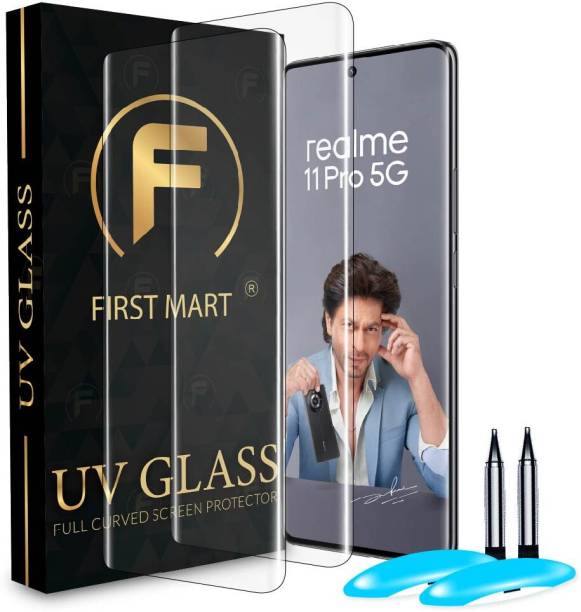 FIRST MART Edge To Edge Tempered Glass for Realme 11 Pro 5G, Realme 11 Pro, Realme 11 Pro Plus 5G, Realme 11 Pro+, Realme 11 Pro + 5G, UV Curved Screen Protector with Easy Installation Kit