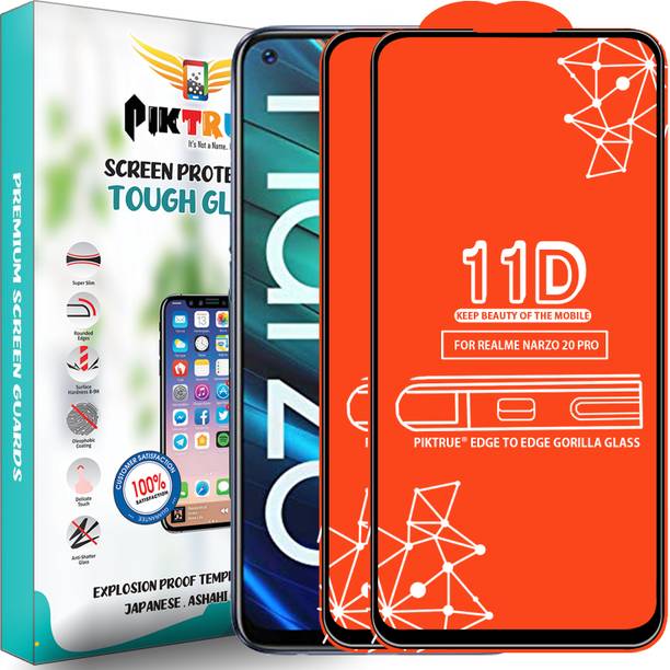 PikTrue Edge To Edge Tempered Glass for Realme Narzo 20 Pro