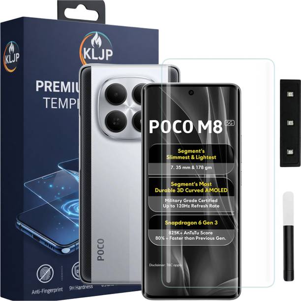 KLJP Edge To Edge Tempered Glass for Poco M8 5G