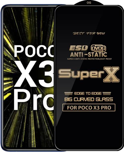 NEESME Edge To Edge Tempered Glass for POCO X3 PRO