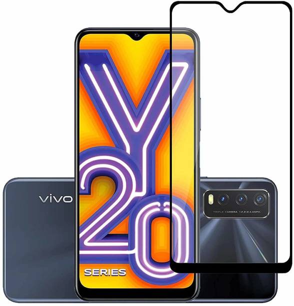 EITANSHA CREATION Edge To Edge Tempered Glass for Vivo Y20, Vivo Y20A, Vivo Y20i, Vivo Y20G