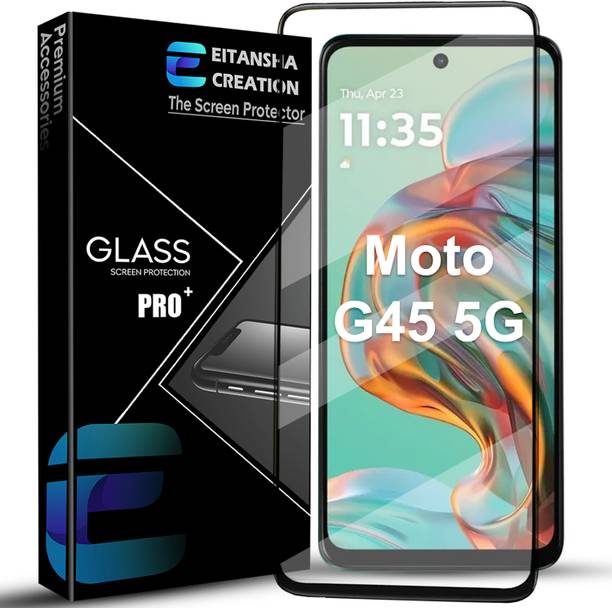 EITANSHA CREATION Edge To Edge Tempered Glass for Motorola Moto G45 5G, Moto G45 5G, Motorola G45 5G