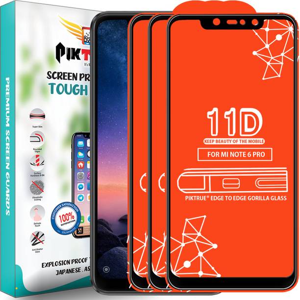 PikTrue Edge To Edge Tempered Glass for Mi Redmi Note 6 Pro