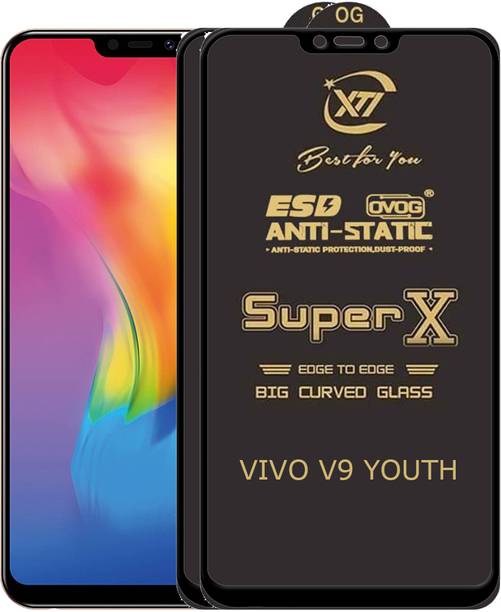 ANILUQ Edge To Edge Tempered Glass for Vivo V9 Youth