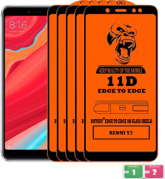 Difussy Edge To Edge Tempered Glass for Mi Redmi Y2