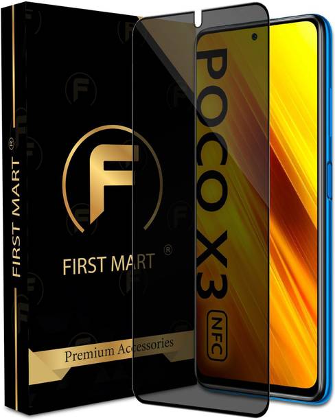 FIRST MART Edge To Edge Tempered Glass for Poco X3, Poco X3 Pro, Poco X4 Pro 5G, Poco X5 Pro, Poco X5, Privacy Anti Spy Glass