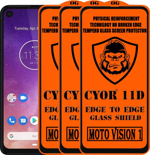 CYOR Edge To Edge Tempered Glass for MOTO VISION 1