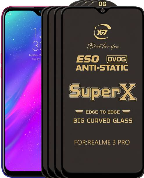 ANILUQ Edge To Edge Tempered Glass for REALME 3 PRO