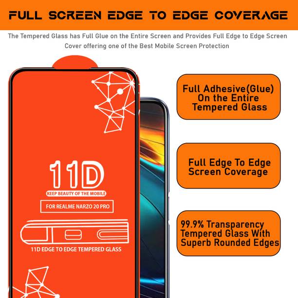 Roxel Edge To Edge Tempered Glass for Realme Narzo 20 Pro