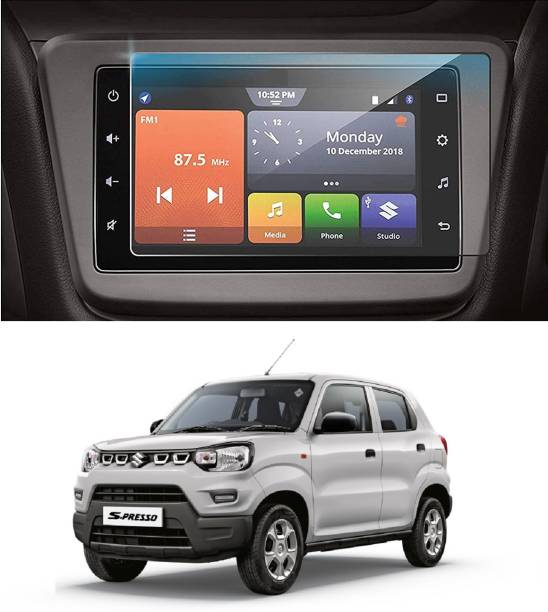 KACA Tempered Glass Guard for Suzuki S-Presso VXi S-CNG (2021-22) Navigation & Infotainment System [Clear, 2]