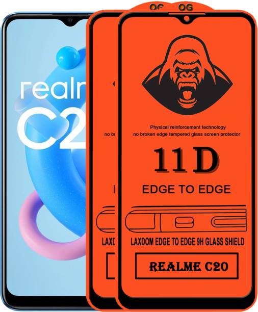 Laxdom Edge To Edge Tempered Glass for REALME C20