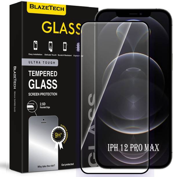 BlazeTech Edge To Edge Tempered Glass for Apple iPhone 12 Pro Max, iPhone 12 Pro Max