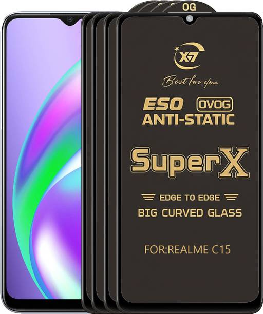ANILUQ Edge To Edge Tempered Glass for REALME C15