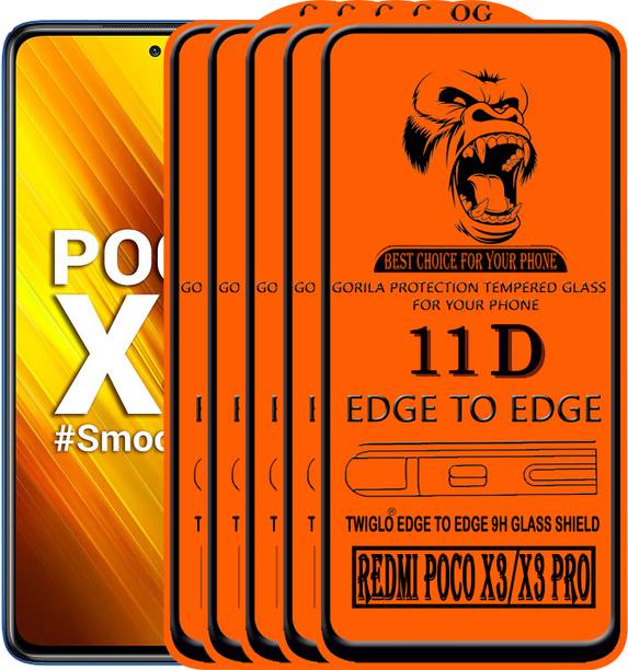 TWIGLO Edge To Edge Tempered Glass for REDMI POCO X3