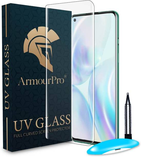 ArmourPro Edge To Edge Tempered Glass for OnePlus 8 5G, One Plus 8 5G, 1+ 8 5G, OnePlus 8, UV Glue Screenguard