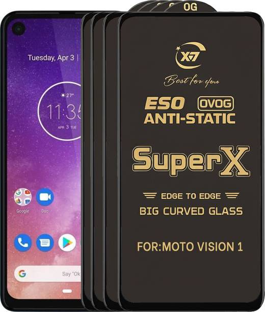 ANILUQ Edge To Edge Tempered Glass for MOTO VISION 1