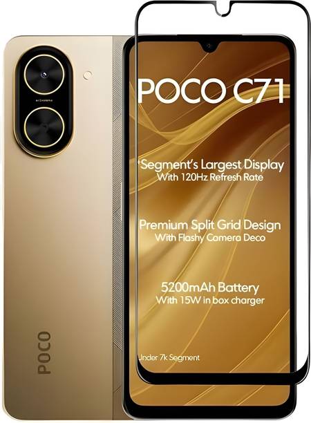 EITANSHA CREATION Edge To Edge Tempered Glass for POCO C71