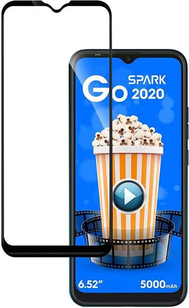 DMJHP Edge To Edge Tempered Glass for Tecno Spark Go 2020