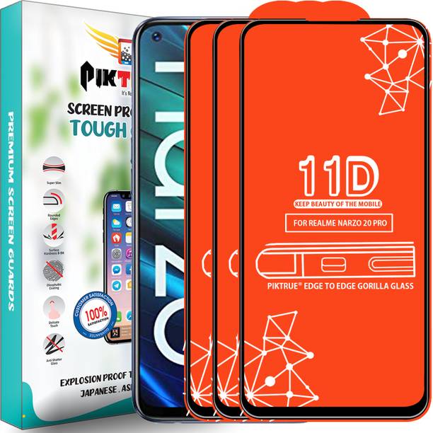 PikTrue Edge To Edge Tempered Glass for Realme Narzo 20 Pro