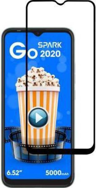 DMJHP Edge To Edge Tempered Glass for Tecno Spark Go 2020