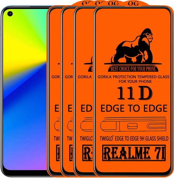TWIGLO Edge To Edge Tempered Glass for REALME 7I