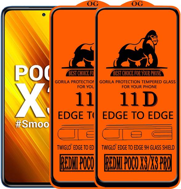 TWIGLO Edge To Edge Tempered Glass for REDMI POCO X3