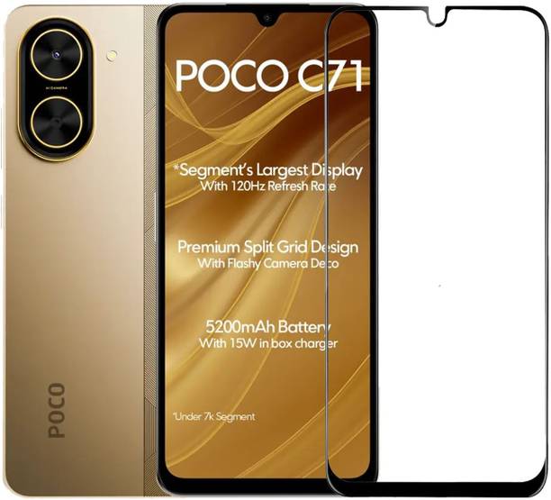 INFINITYWORLD Edge To Edge Tempered Glass for Poco C71