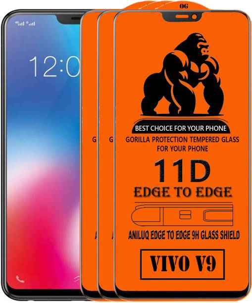 ANILUQ Edge To Edge Tempered Glass for Vivo V9
