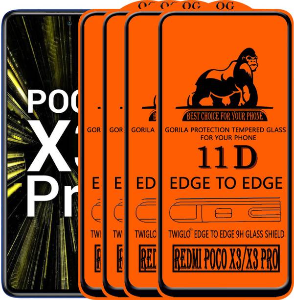 TWIGLO Edge To Edge Tempered Glass for POCO X3 PRO