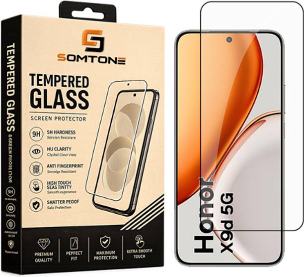 SOMTONE Edge To Edge Tempered Glass for Honor X9d 5G 6.79 FRONT | 9H Hardness | HD Clarity | Anti-Fingerprint | High Touch Sensitivity | Premium Screen Protector Guard