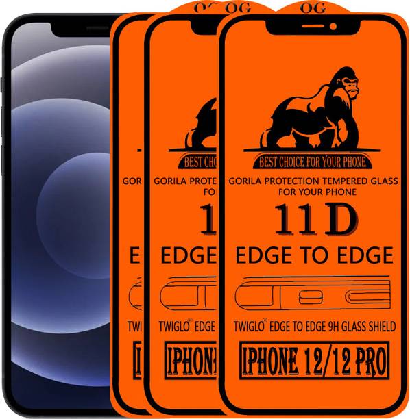 TWIGLO Edge To Edge Tempered Glass for apple IPHONE 12