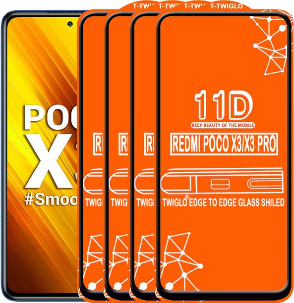 TWIGLO Edge To Edge Tempered Glass for REDMI POCO X3