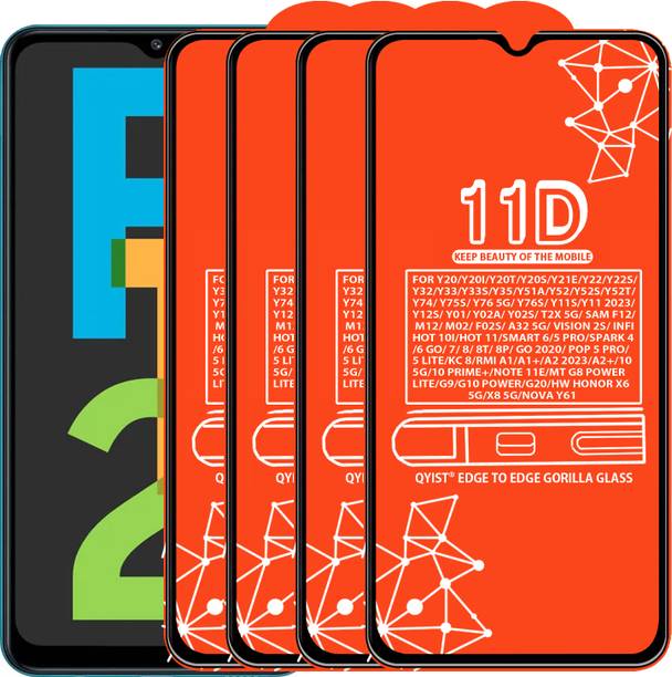 Qyist Edge To Edge Tempered Glass for FOR VIVO Y20, VIVO Y20I, VIVO Y20T, VIVO Y20S, VIVO Y21E, VIVO Y22, VIVO Y22S, VIVO Y32, VIVO Y33, VIVO Y33S, VIVO Y35, VIVO Y51A, VIVO Y52, VIVO Y52S, VIVO Y52T, VIVO Y74, VIVO Y75S, VIVO Y76 5G, VIVO Y76S, VIVO Y11S, VIVO Y11 2023, VIVO Y12S, VIVO Y01, VIVO Y02A, VIVO Y02S, VIVO T2X 5G, SAM F12, SAM M12, SAM M02, SAM F02S, SAM A32 5G, ITEL VISION 2S, INFINIX HOT 10I, INFINIX HOT 11, INFINIX SMART 6, INFINIX SMART 5 PRO, TECNO SPARK 4, TECNO SPARK 6 GO, TECNO SPARK 7, TECNO SPARK 8, TECNO SPARK 8T, TECNO SPARK 8P, TECNO SPARK GO 2020, TECNO POP 5 PRO, TECNO POP 5 LITE, KC 8, REDMI A1, REDMI A1 PLUS, REDMI A2 2023, REDMI A2 PLUS, MI 10 5G, MI 10 PRIME PLUS, MI NOTE 11E, MOTOROLA G8 POWER LITE, MOTOROLA G9, MOTOROLA G10 POWER, MOTOROLA G20, HW HONOR X6 5G, X8 5G, NOVA Y61