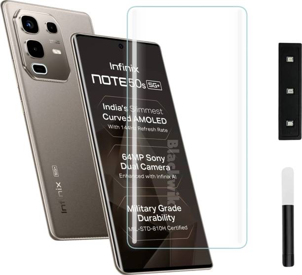 BW Blackwik Edge To Edge Tempered Glass for Infinix Note 50s 5G+ Premium Technology UV Glass with Installation Kit